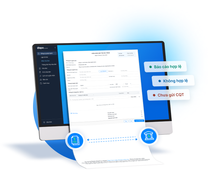 Sapo Invoice kết nối và đồng bộ dữ liệu với cơ quan thuế