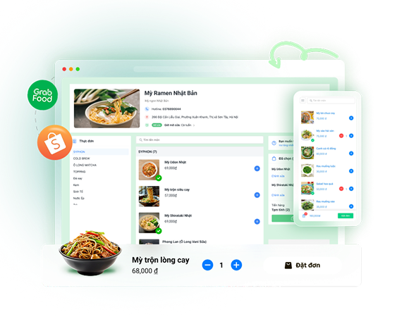 mở rộng bán online trên app giao đồ ăn
