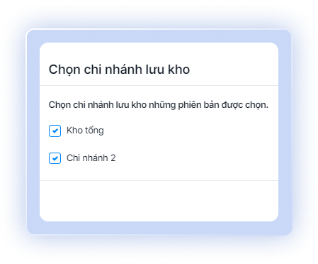 Quản lý lưu kho theo chi nhánh