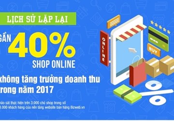 [Infographic] 40% shop online không tăng trưởng trong năm 2017