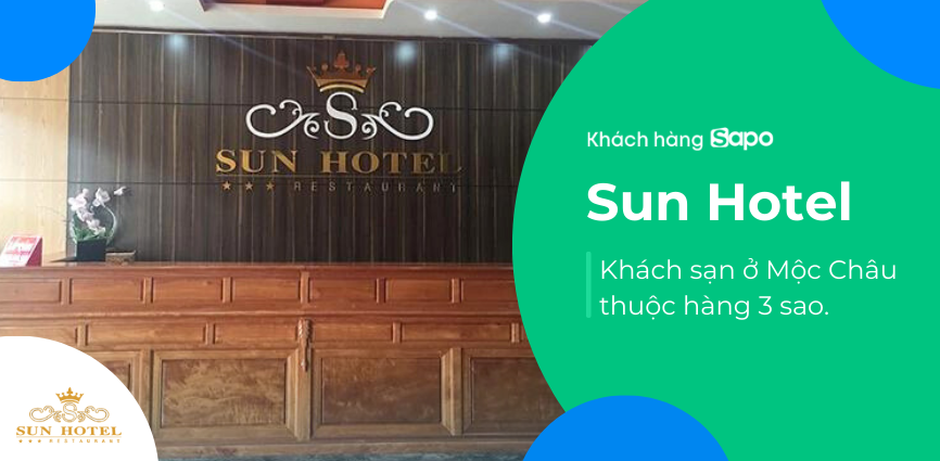 Sun Hotel - Khách sạn ở Mộc Châu thuộc hàng 3 sao.