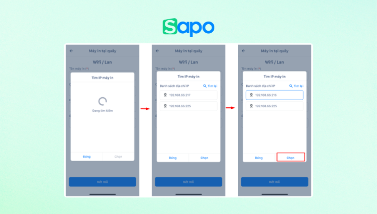 Bán hàng nhanh chóng và vận hành mượt mà với tính năng “Tìm kiếm IP máy in & kết nối tự động trên Sapo”