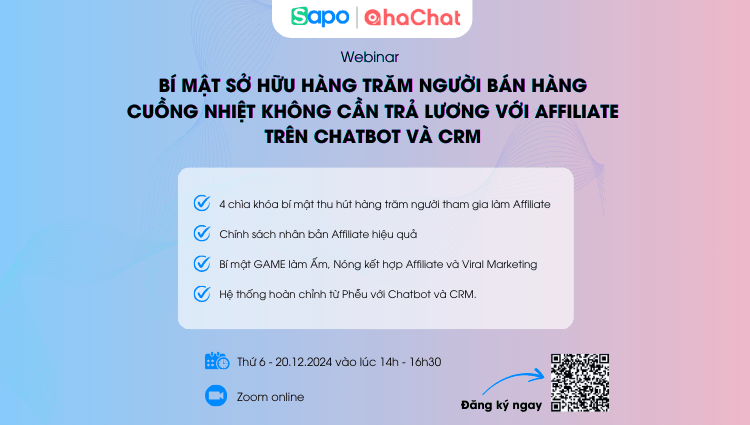 Chuỗi Webinar đào tạo từ Ahachat & Sapo: Kinh doanh hiệu quả với giải pháp mua sắm qua livestream trên Facebook cùng Sapo và Ahachat